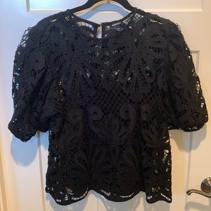 Express Lace See-Through Blouse